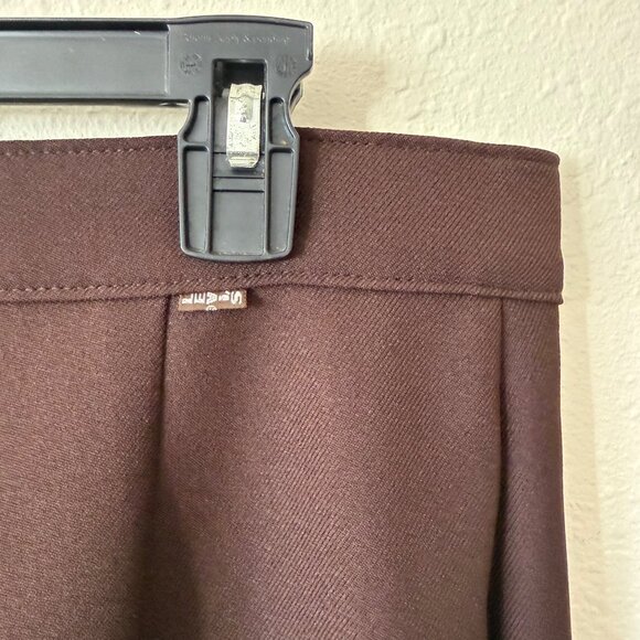 Vintage 70's Levis Brown Dress Straight Leg Pants Fit Sz 32 - Picture 4 of 8